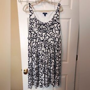 Chaps Geometric Pattern Dress. Size L.